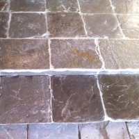 Original Fine European Antique Rustic Surfaces installed in Ibiza by Maison Leon Van den Bogaert