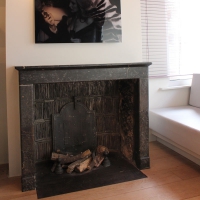 Minimal Stone Fireplace Surround With Bio-Ethanol Burner