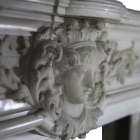 Statement White Marble Fireplace 