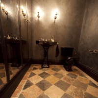 Timeless Rustic Exquisite Ancient Surfaces In A Irish Powder Room