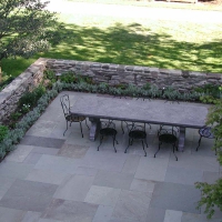 Large Outdoor Statement Table in Belgian Bleu Hard Stone