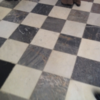 Antique European Reclaimed Checkerboard Marble Floor Tiles